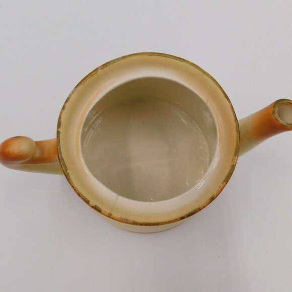 Czecho Slovakia Hand Painted Pottery Tea Set Floral Design Teapot Sugar Creamer - Picture 4 of 12